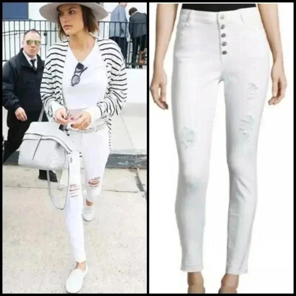 Nanette Lepore White HW Ludlow Skinny Jeans - Picture 1 of 7